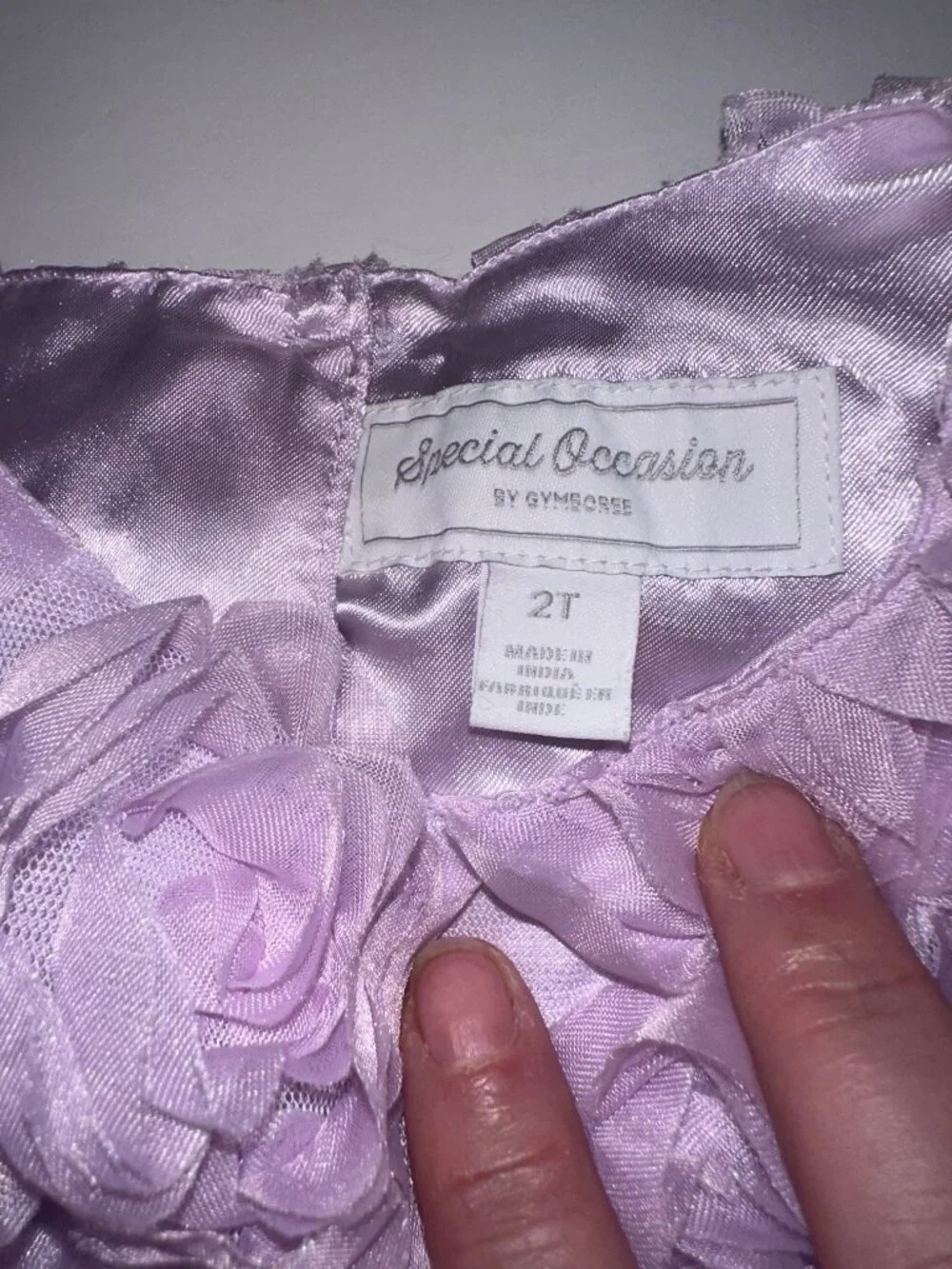 Gymboree Flower Dress Toddler Girls 2T Purple Excellent Special Occasion
